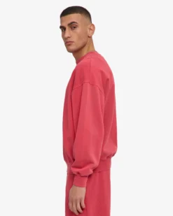 Organic Oversized Crew - Faded Red