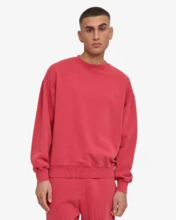 Organic Oversized Crew - Faded Red