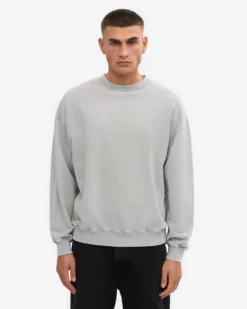 Organic Oversized Crew - Faded Grey
