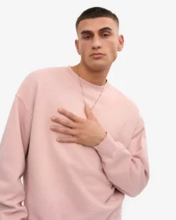 Organic Oversized Crew - Faded Pink