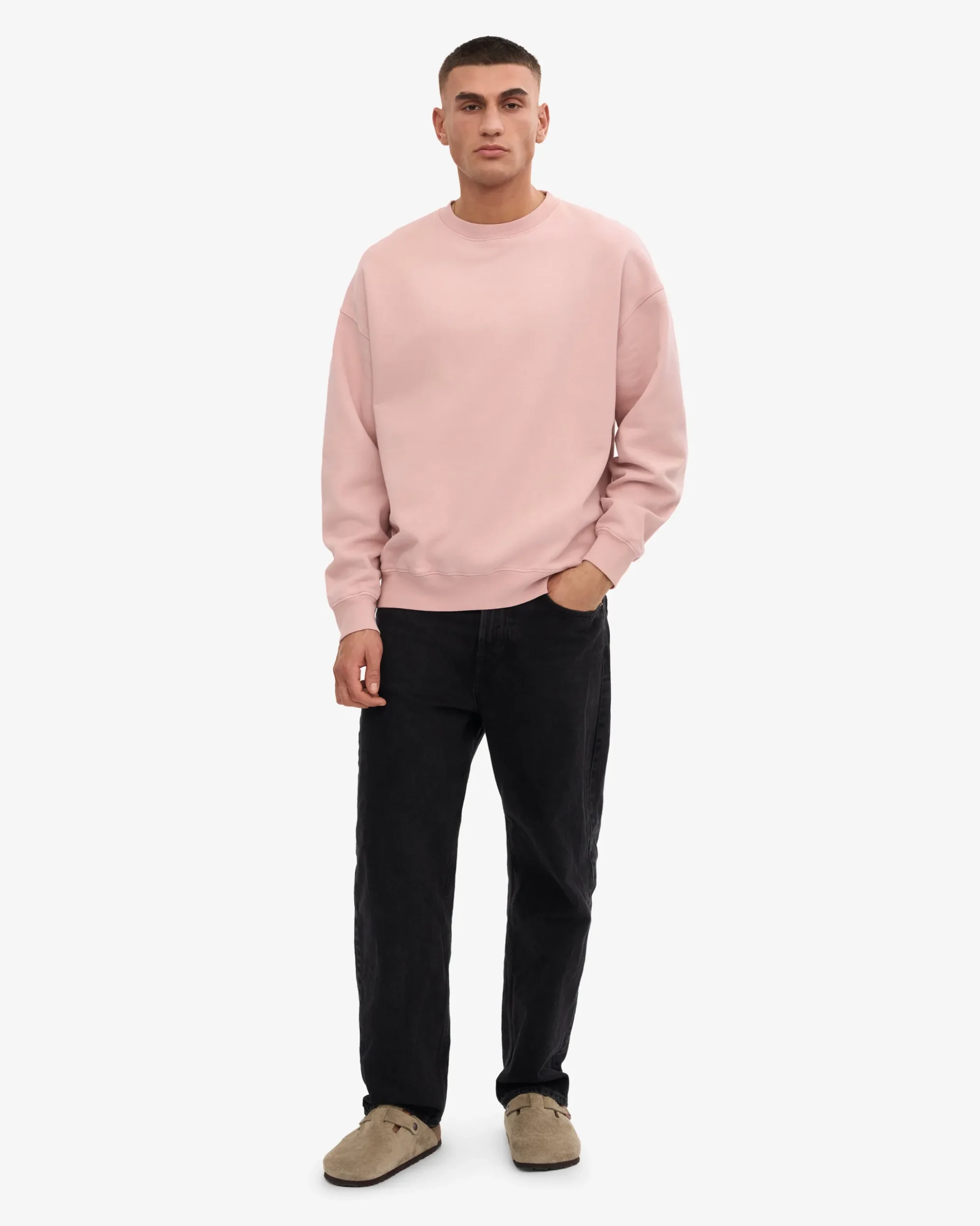 Organic Oversized Crew - Faded Pink