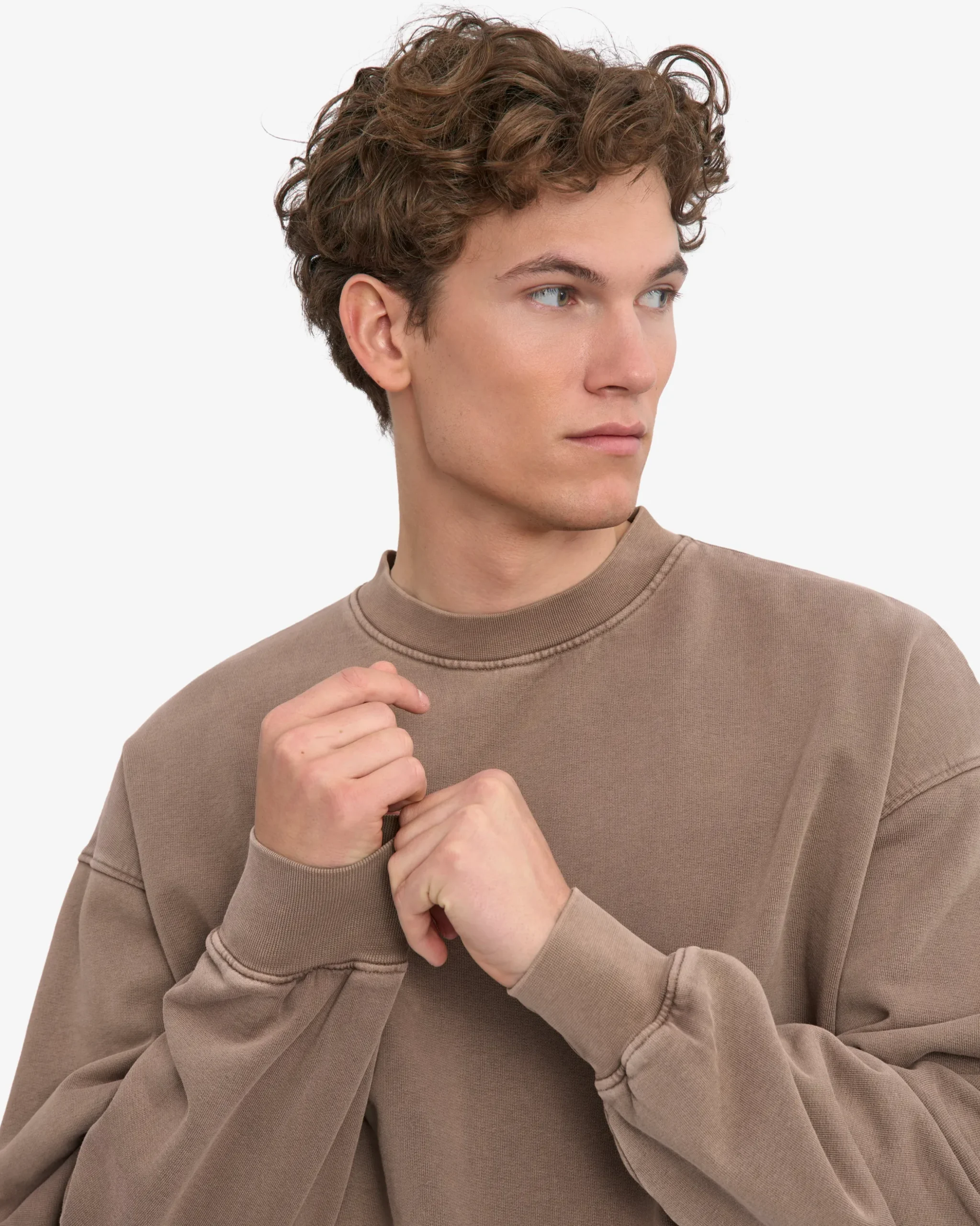 Organic Oversized Crew - Faded Khaki