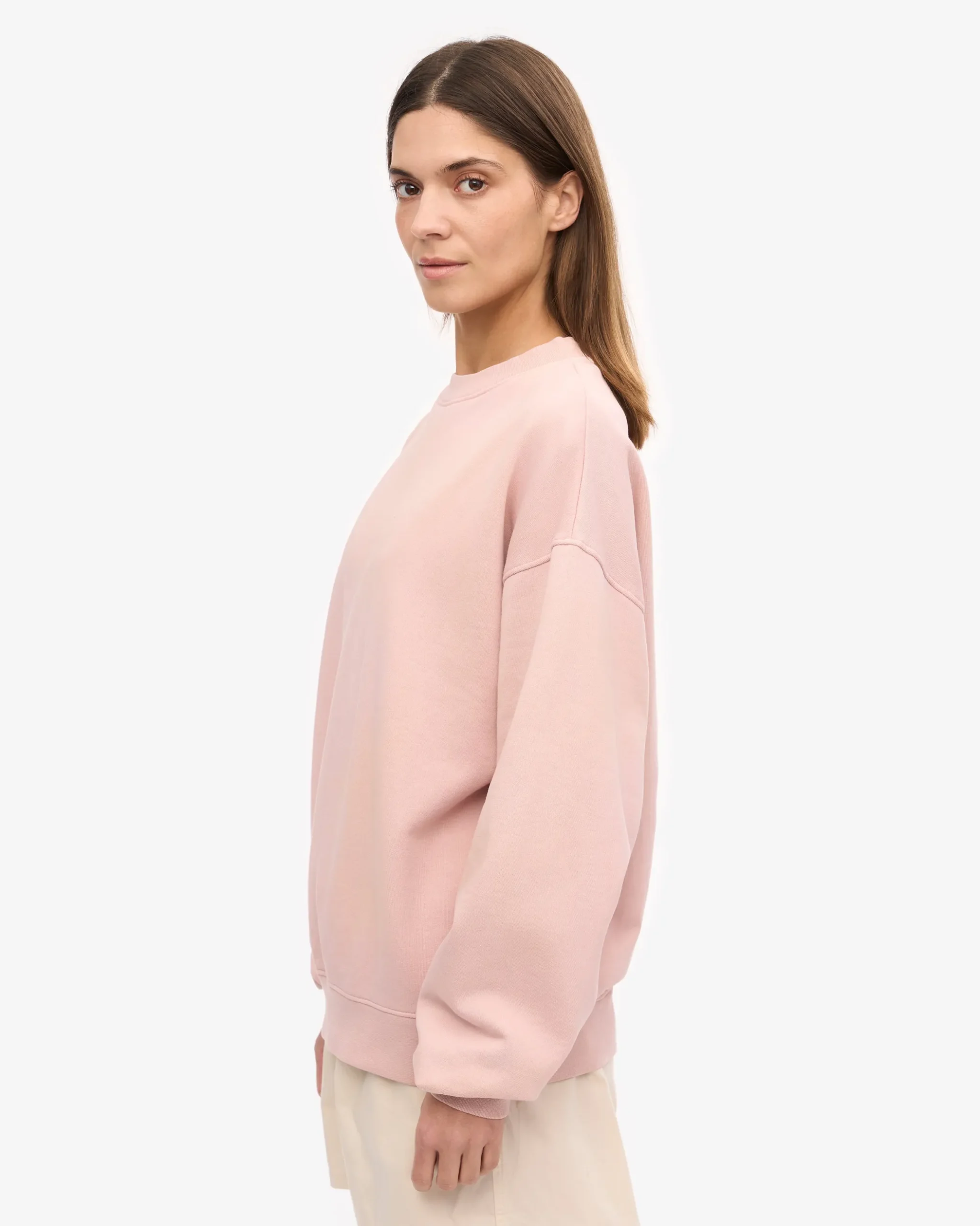 Organic Oversized Crew - Faded Pink