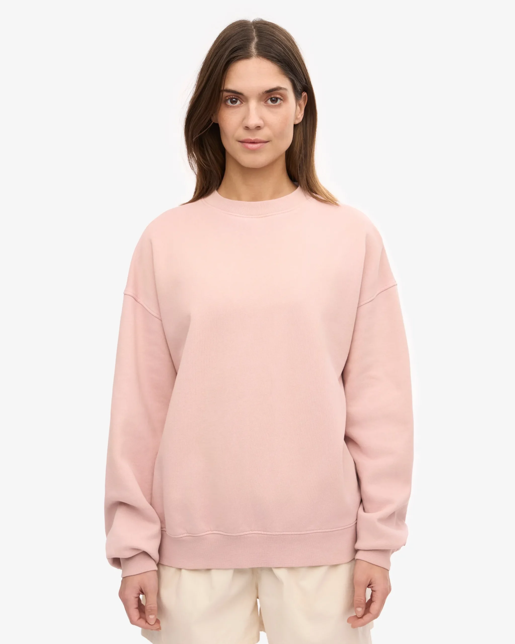 Organic Oversized Crew - Faded Pink