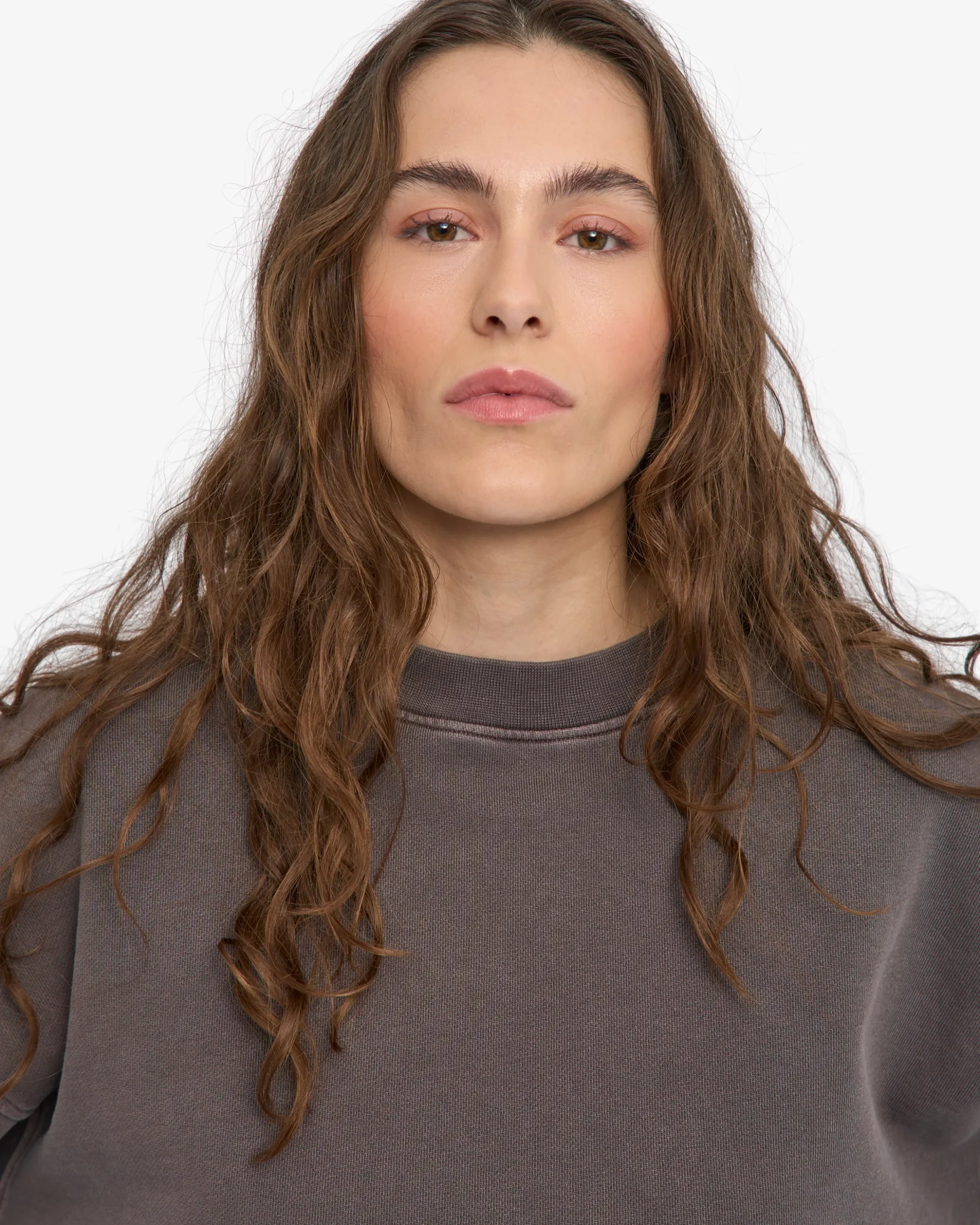 Organic Oversized Crew - Faded Mud