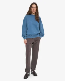 Organic Oversized Crew - Faded Indigo