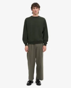 Organic Oversized Crew - Hunter Green