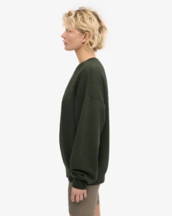 Organic Oversized Crew - Hunter Green