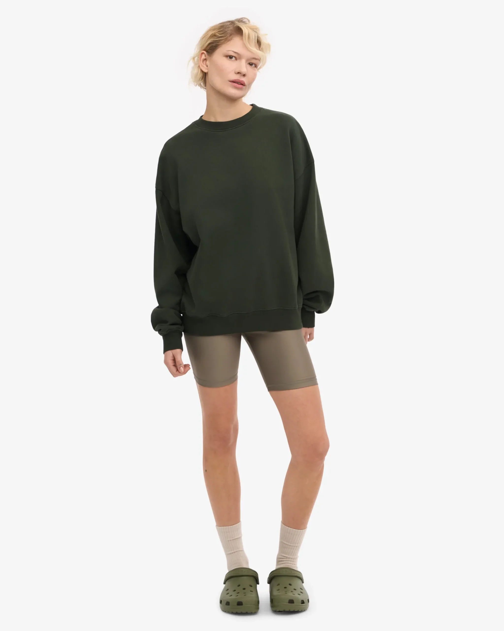Organic Oversized Crew - Hunter Green