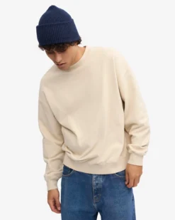 Organic Oversized Crew - Ivory White