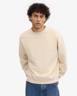 Organic Oversized Crew - Ivory White