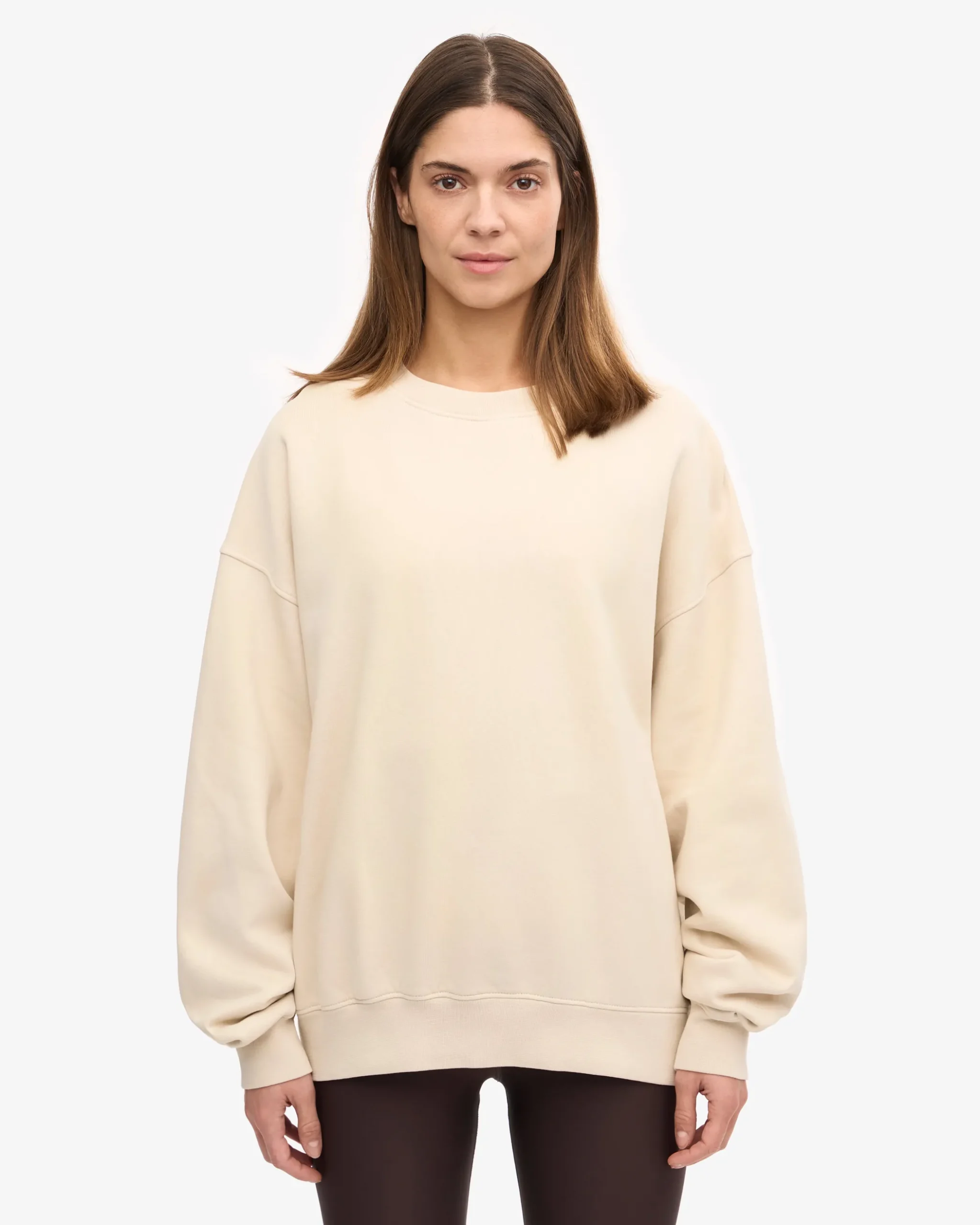Organic Oversized Crew - Ivory White