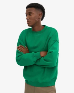 Organic Oversized Crew - Kelly Green