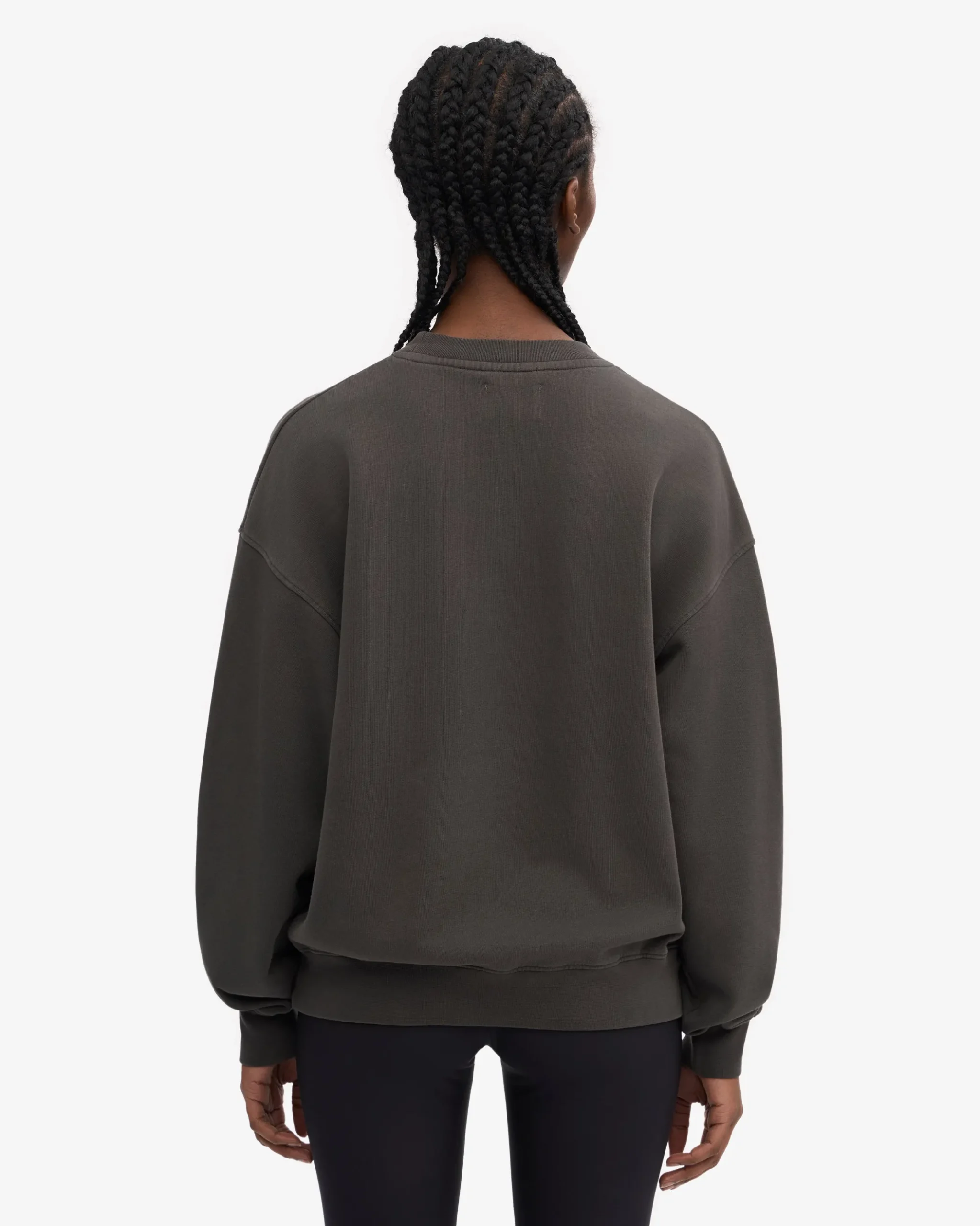 Organic Oversized Crew - Lava Grey