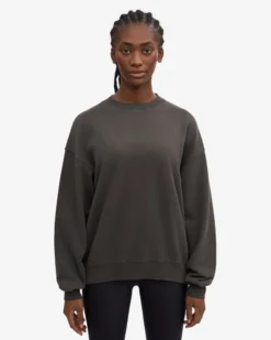 Organic Oversized Crew - Lava Grey