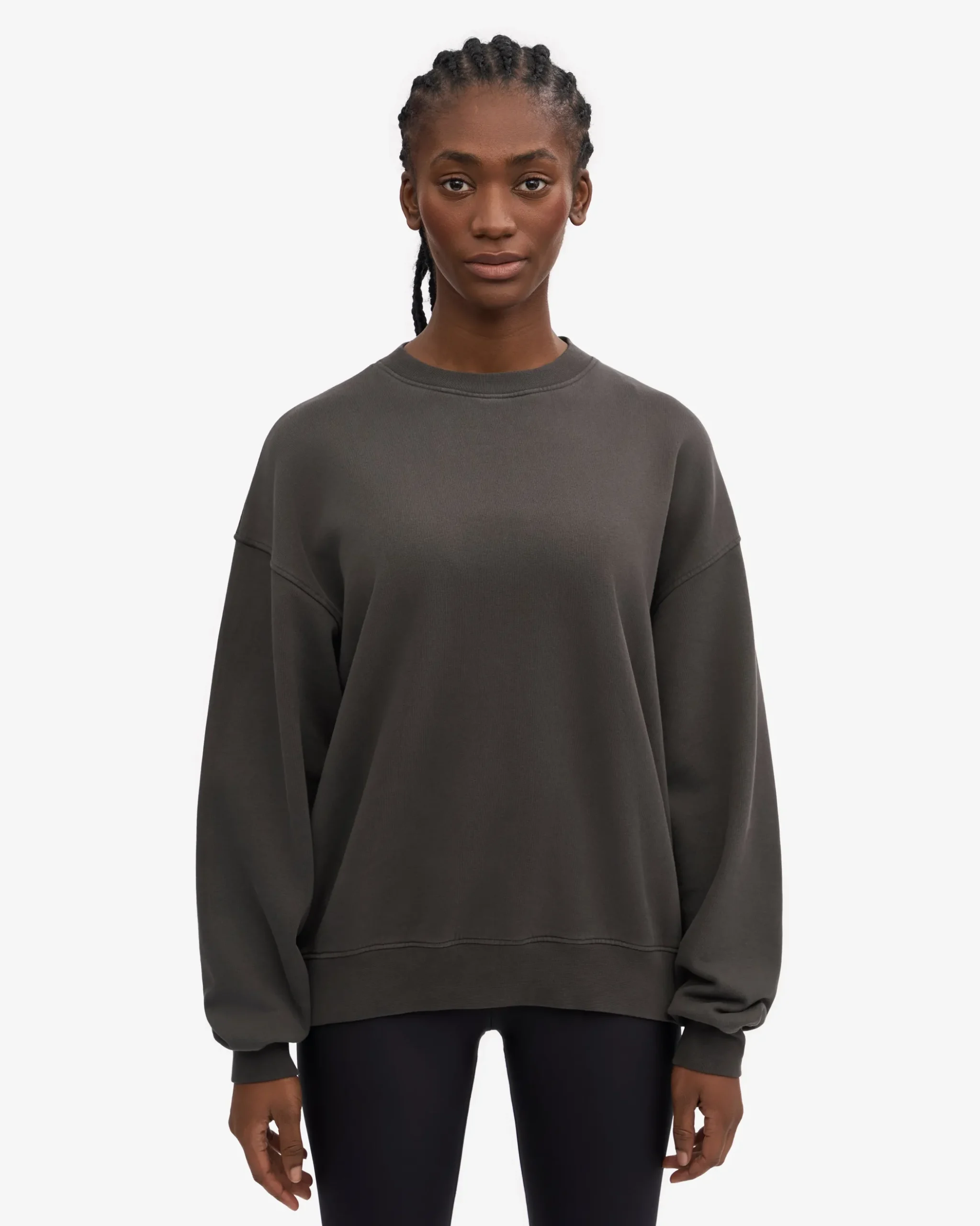 Organic Oversized Crew - Lava Grey