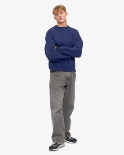 Organic Oversized Crew - Marine Blue