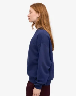 Organic Oversized Crew - Marine Blue