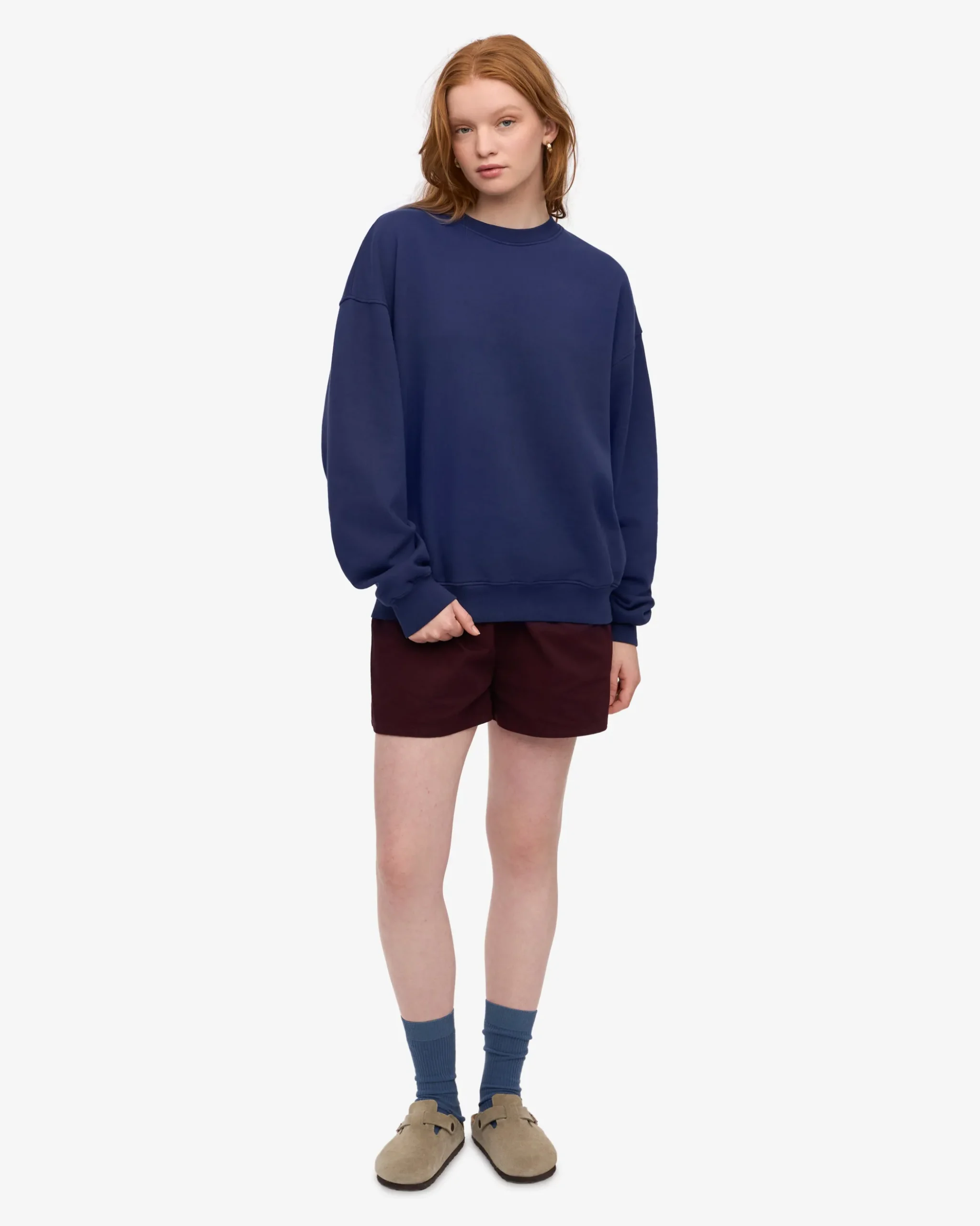 Organic Oversized Crew - Marine Blue