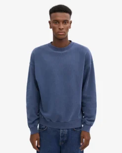 Organic Oversized Crew - Neptune Blue