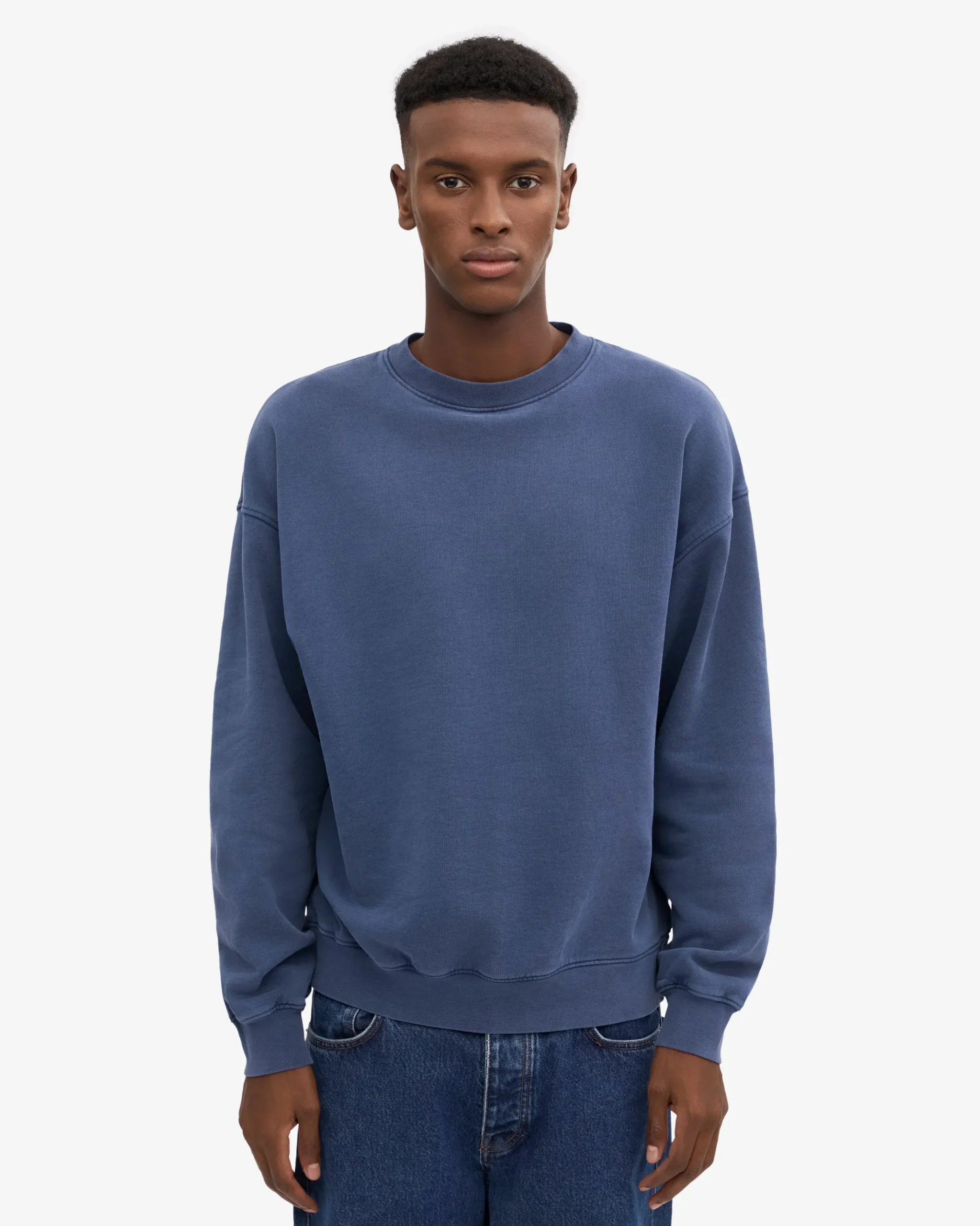 Organic Oversized Crew - Neptune Blue