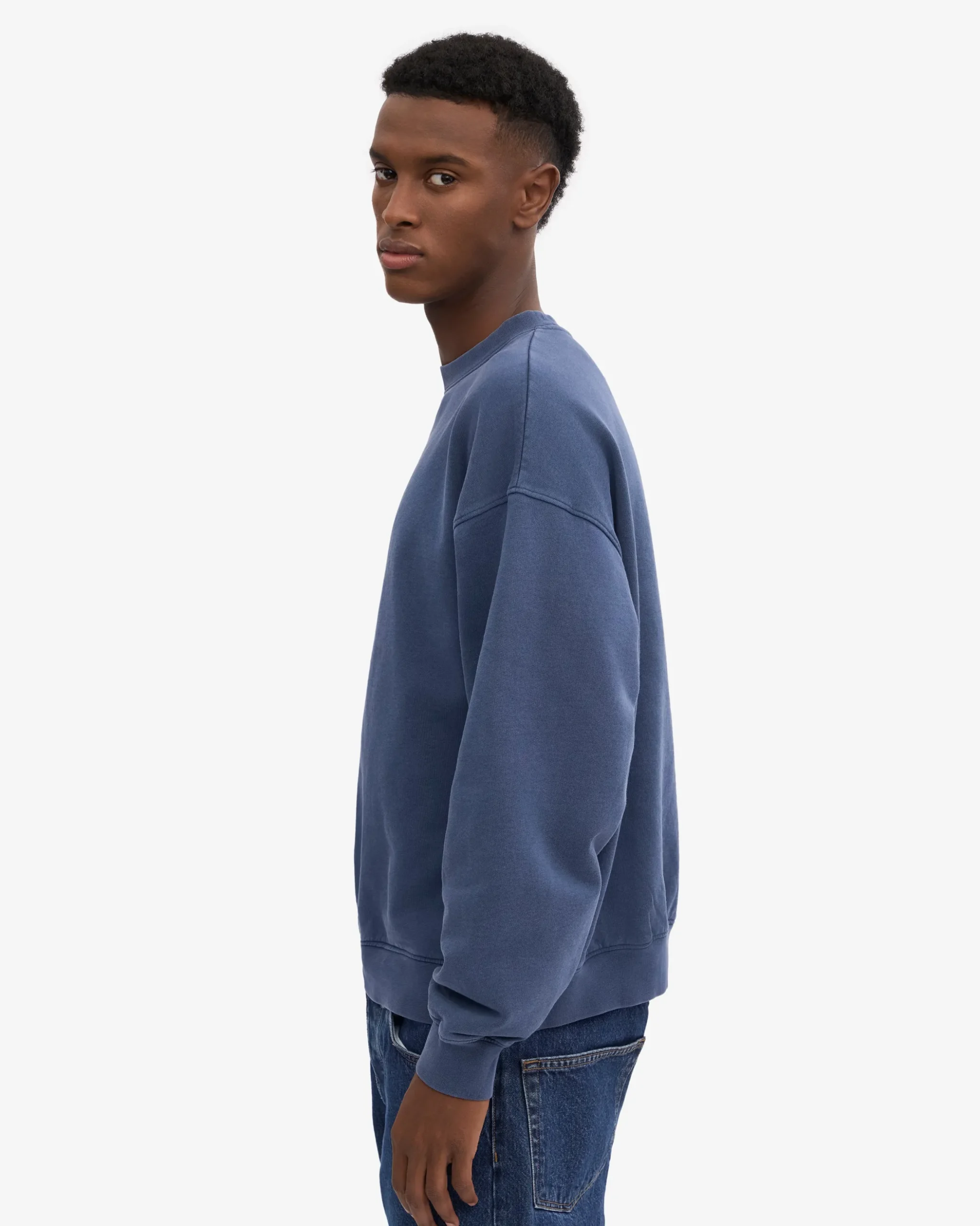 Organic Oversized Crew - Neptune Blue