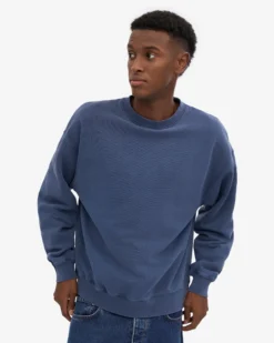 Organic Oversized Crew - Neptune Blue