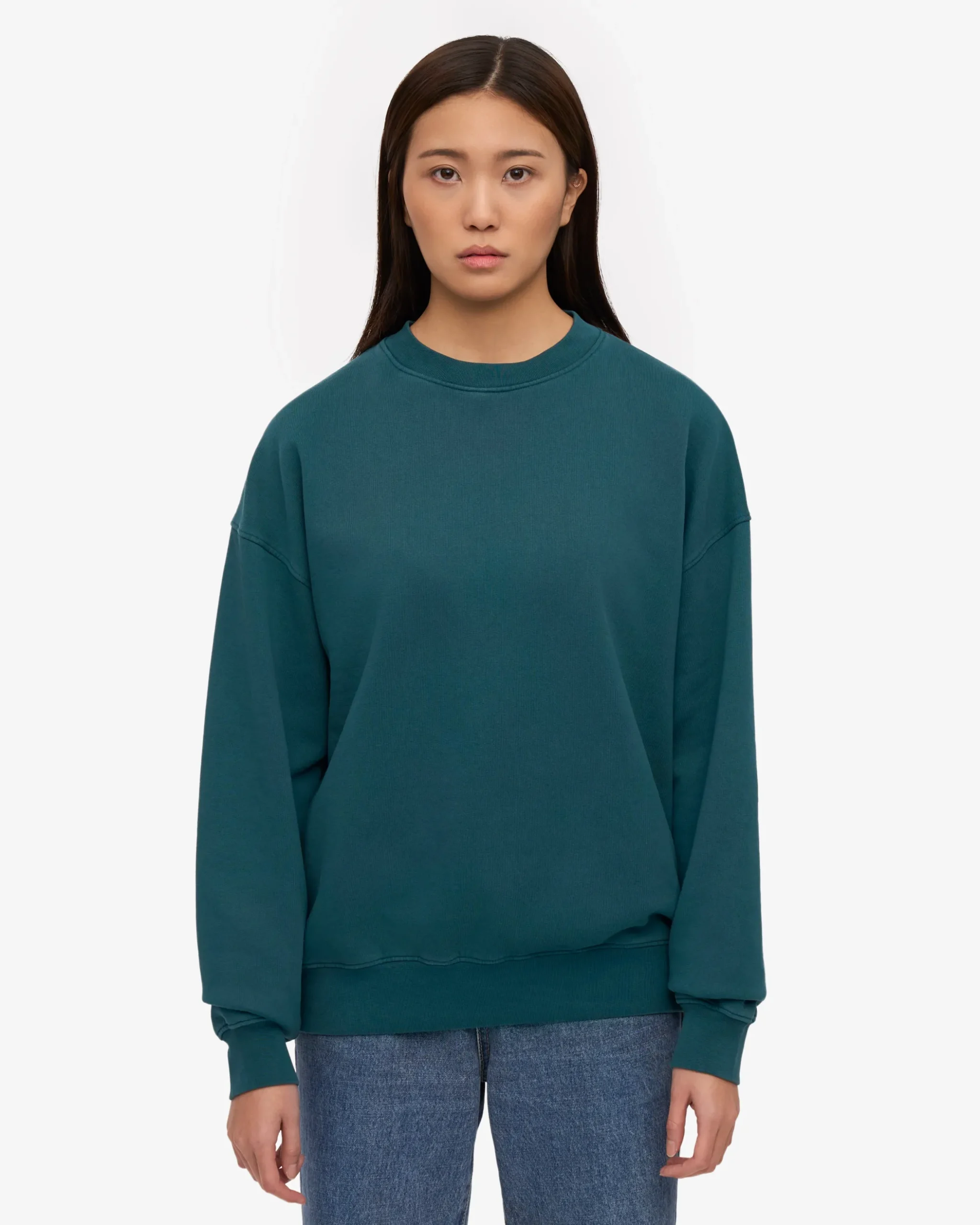 Organic Oversized Crew - Ocean Green