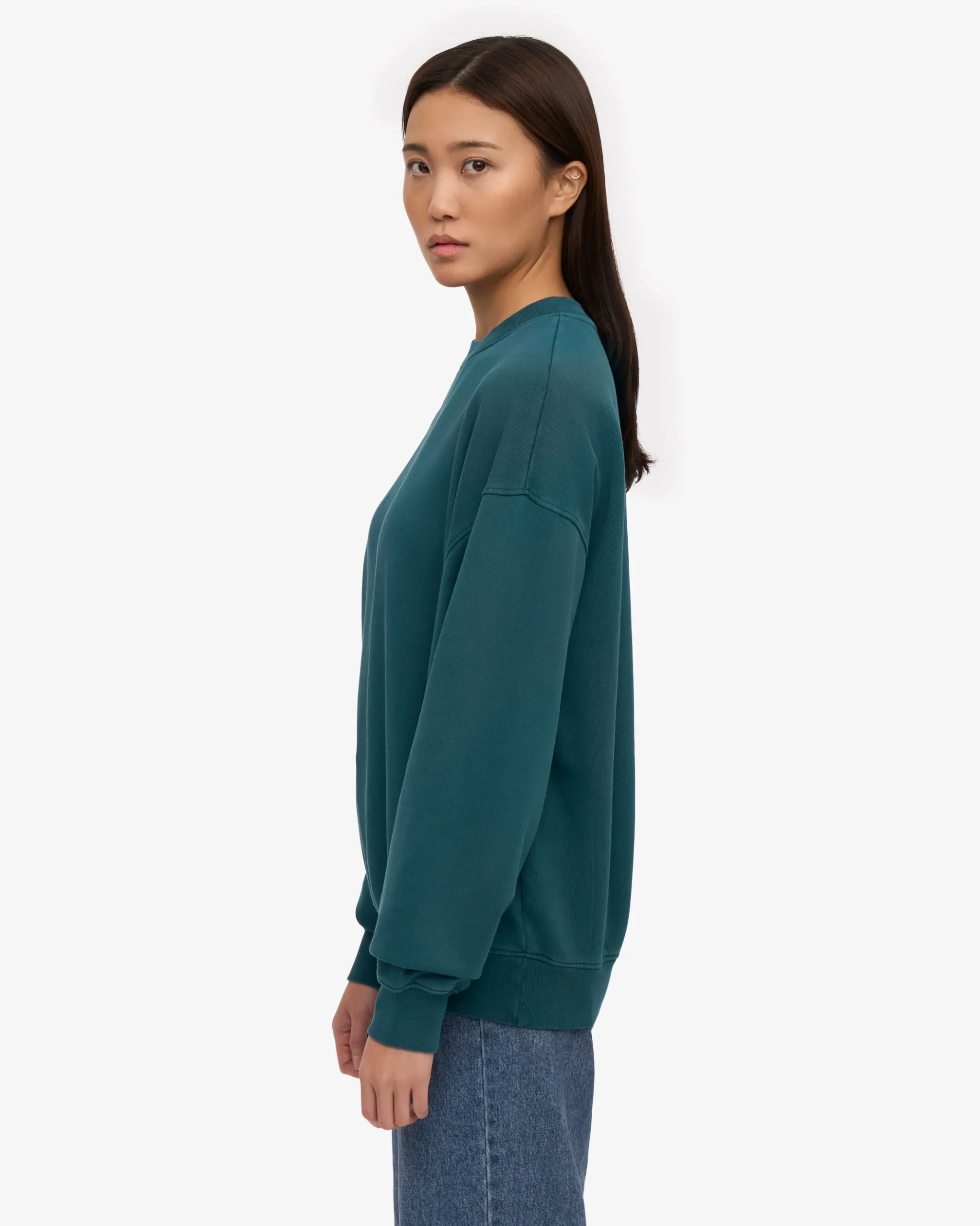 Organic Oversized Crew - Ocean Green