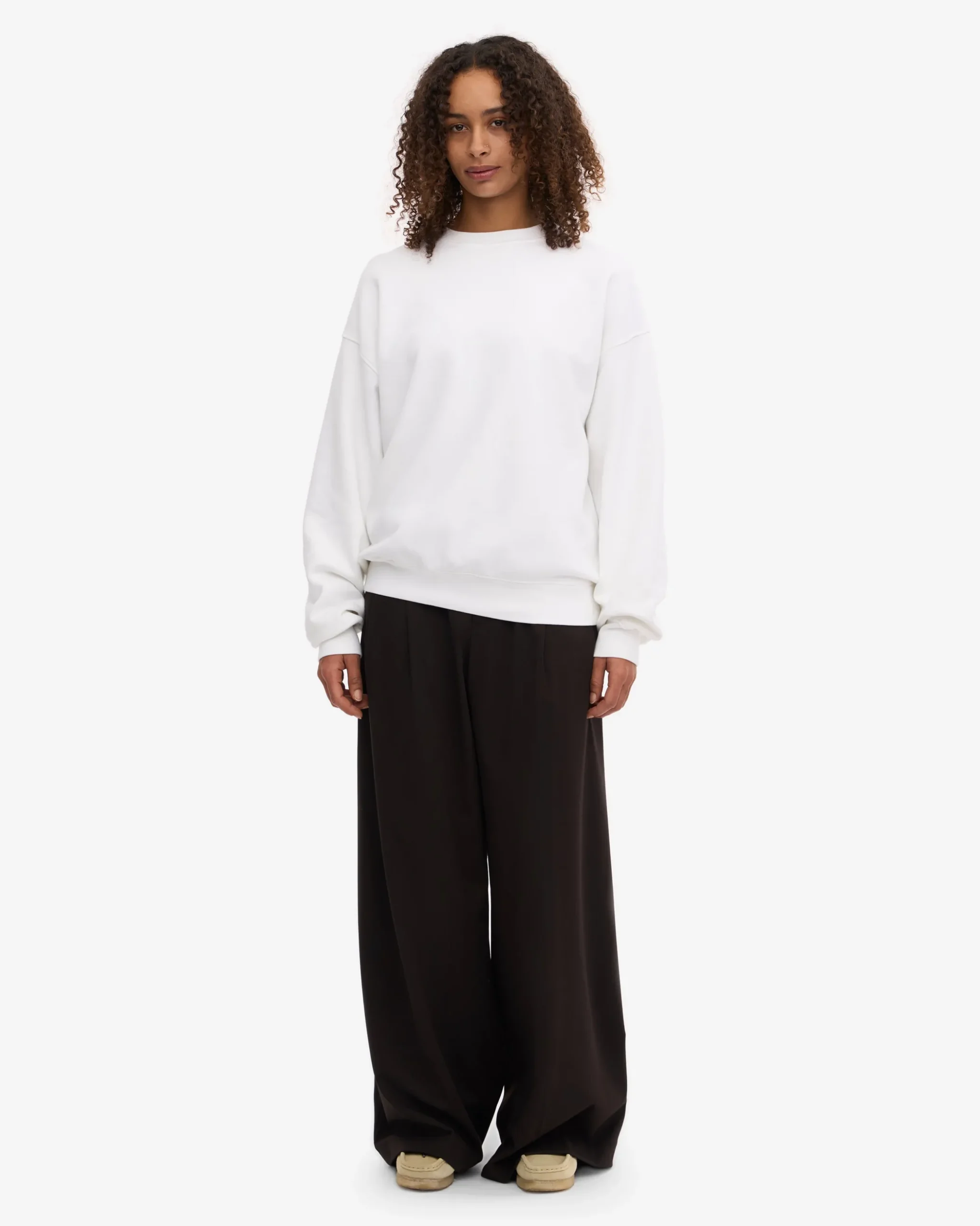 Organic Oversized Crew - Optical White