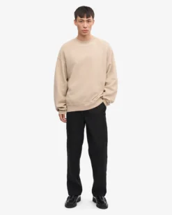 Organic Oversized Crew - Oyster Grey