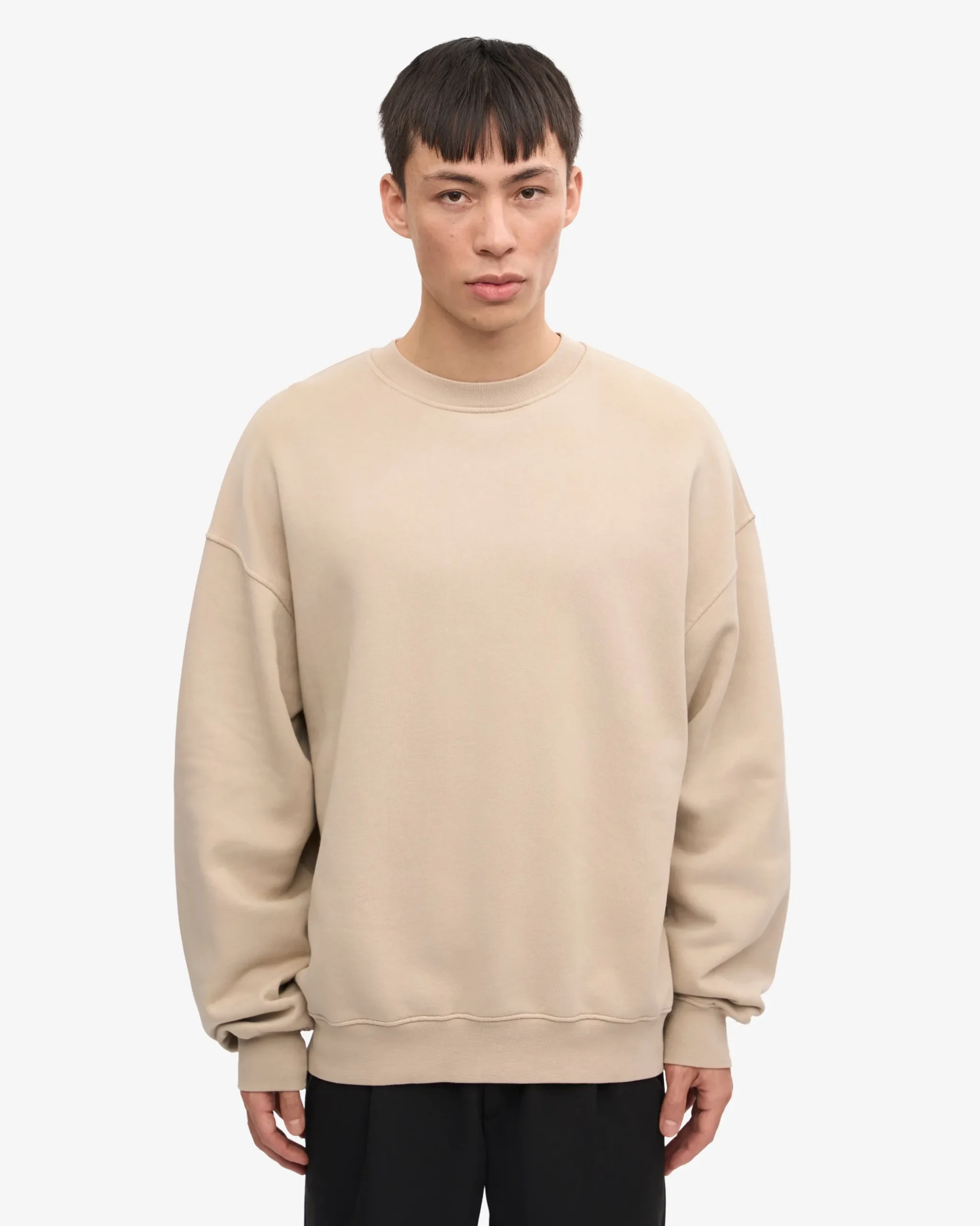 Organic Oversized Crew - Oyster Grey