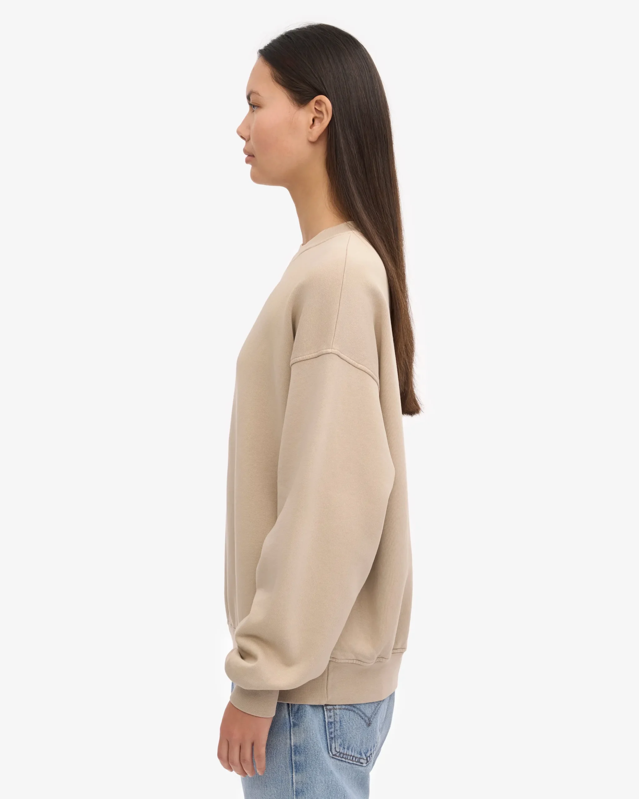 Organic Oversized Crew - Oyster Grey