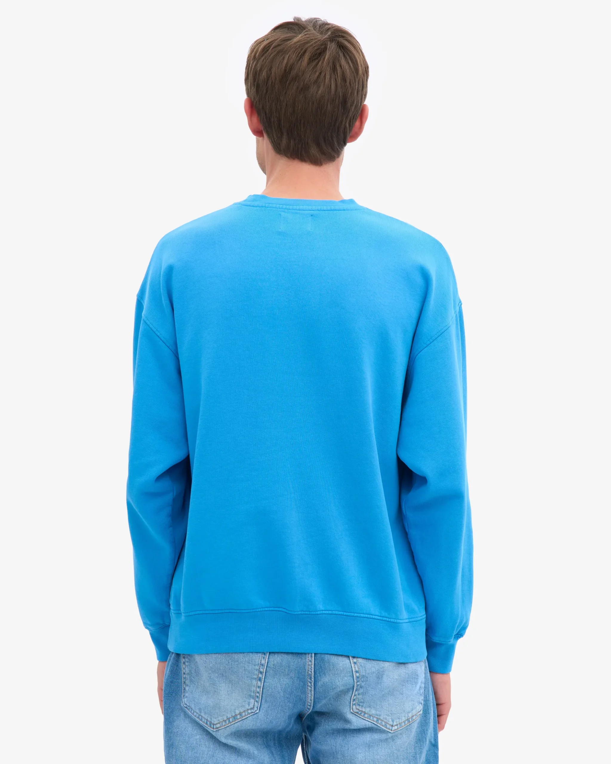 Organic Oversized Crew - Pacific Blue