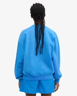 Organic Oversized Crew - Pacific Blue
