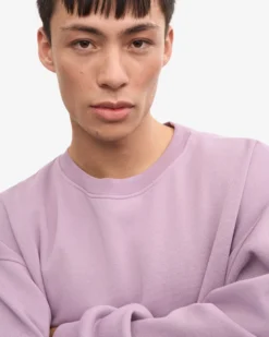 Organic Oversized Crew - Pearly Purple