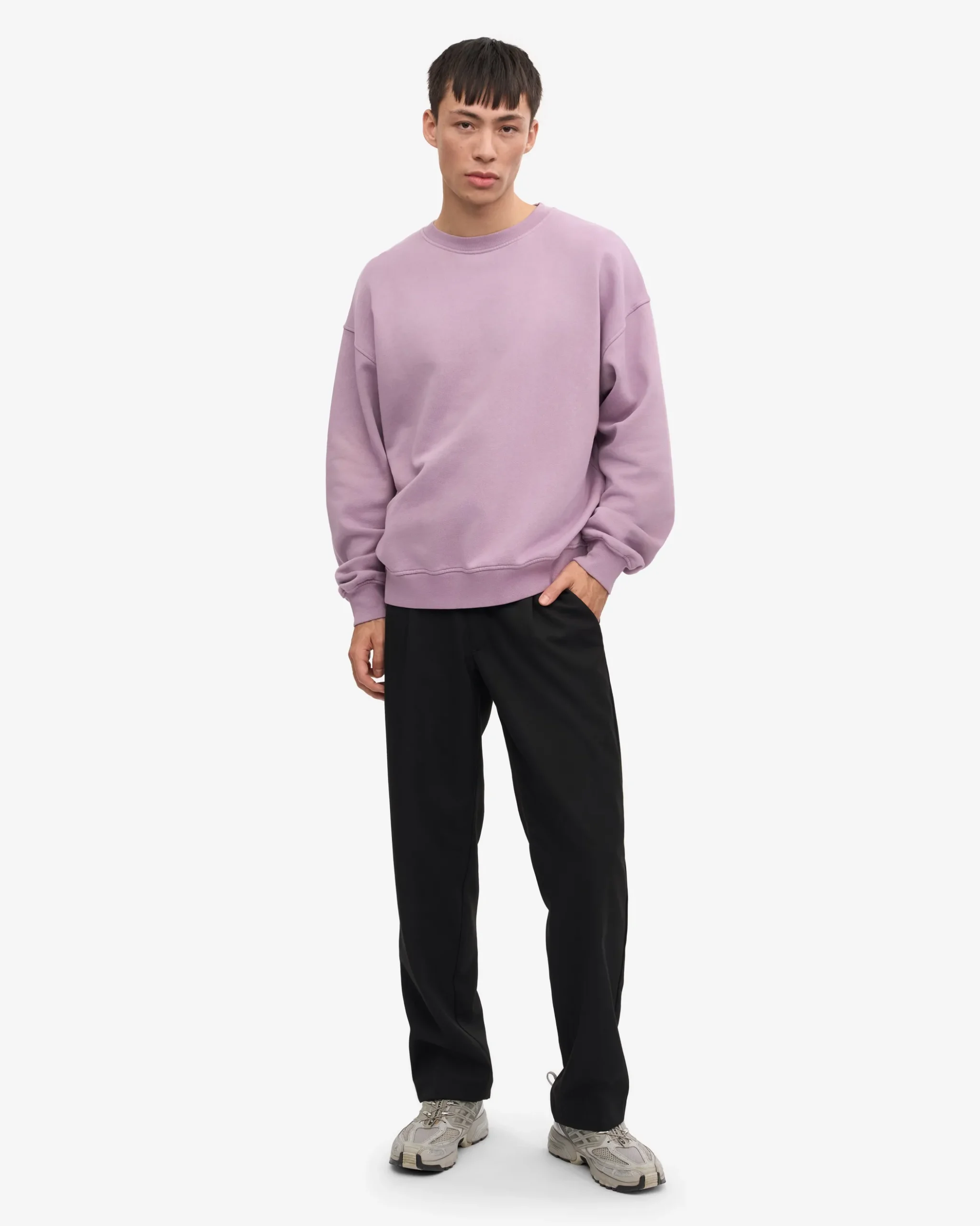 Organic Oversized Crew - Pearly Purple
