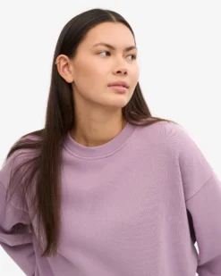 Organic Oversized Crew - Pearly Purple
