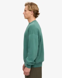 Organic Oversized Crew - Pine Green