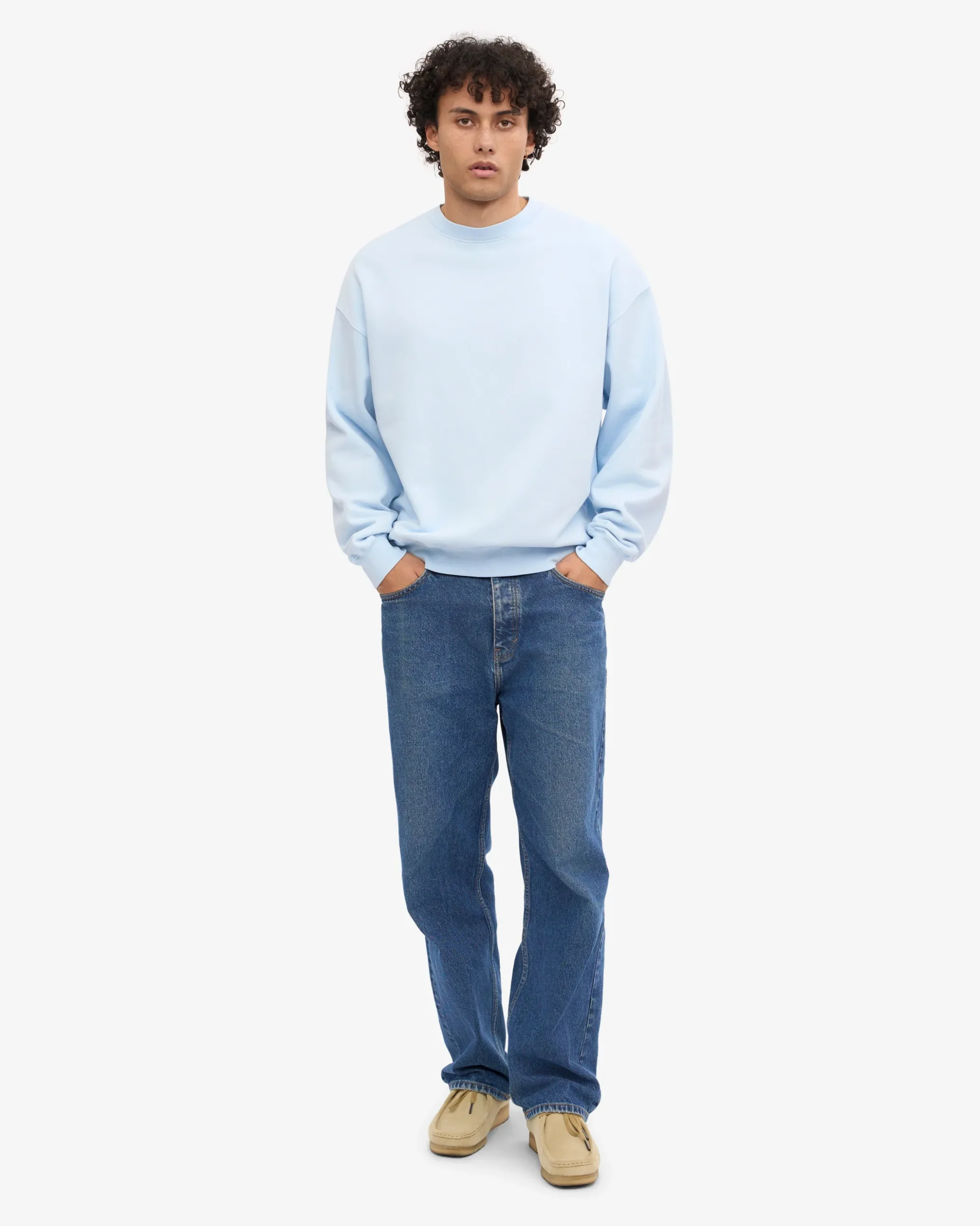 Organic Oversized Crew - Polar Blue
