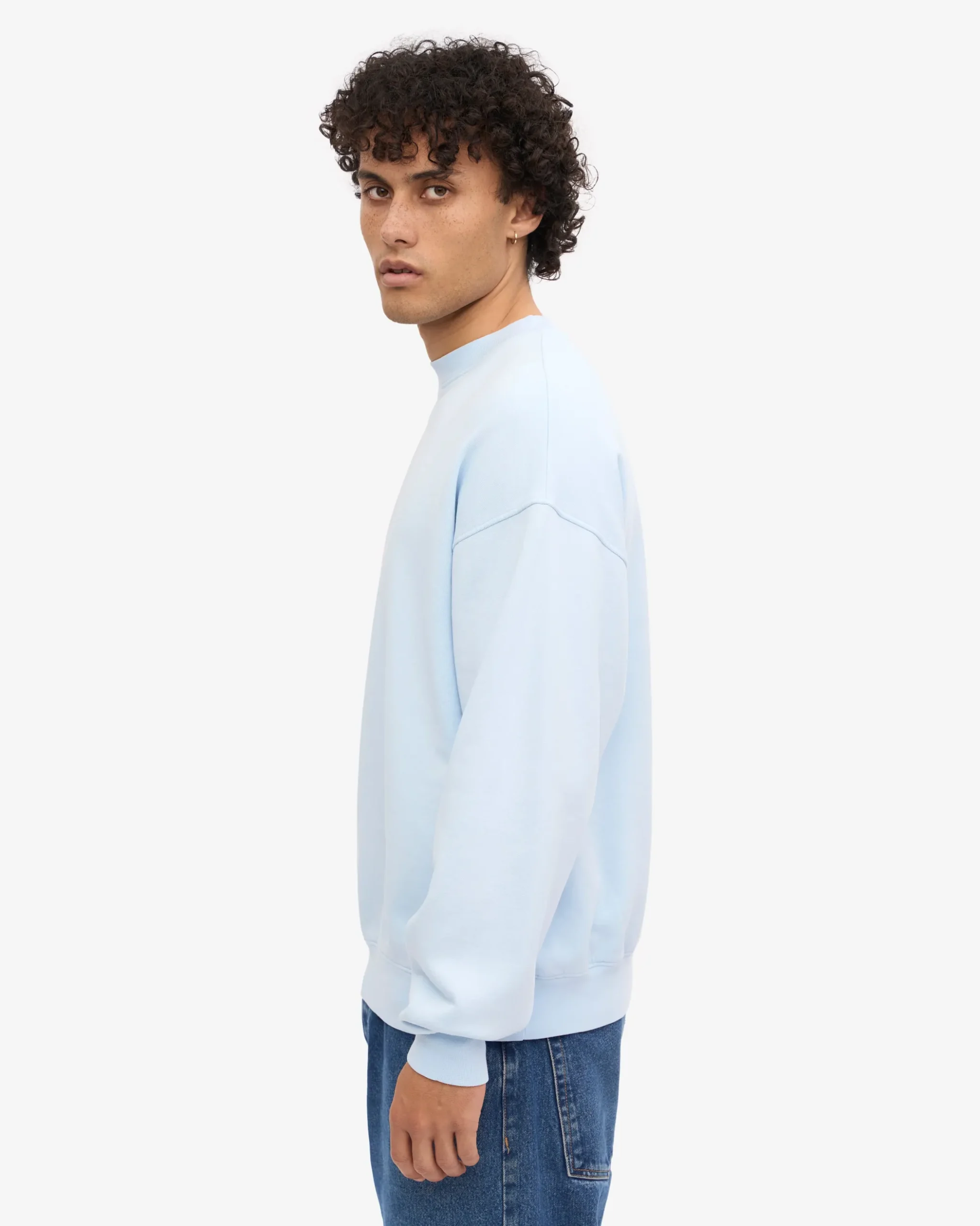 Organic Oversized Crew - Polar Blue