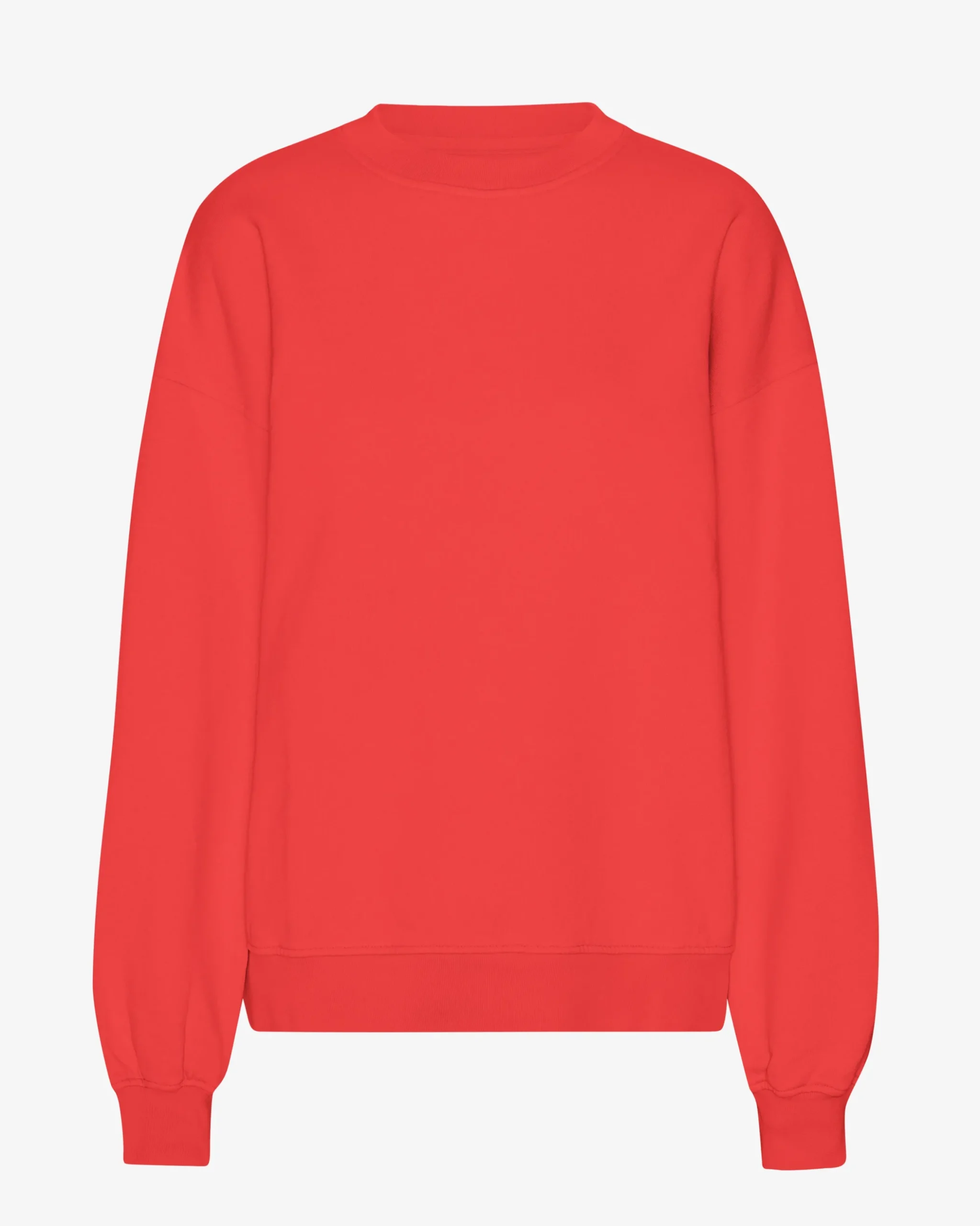 Organic Oversized Crew - Red Tangerine