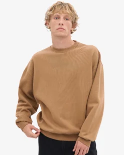Organic Oversized Crew - Sahara Camel