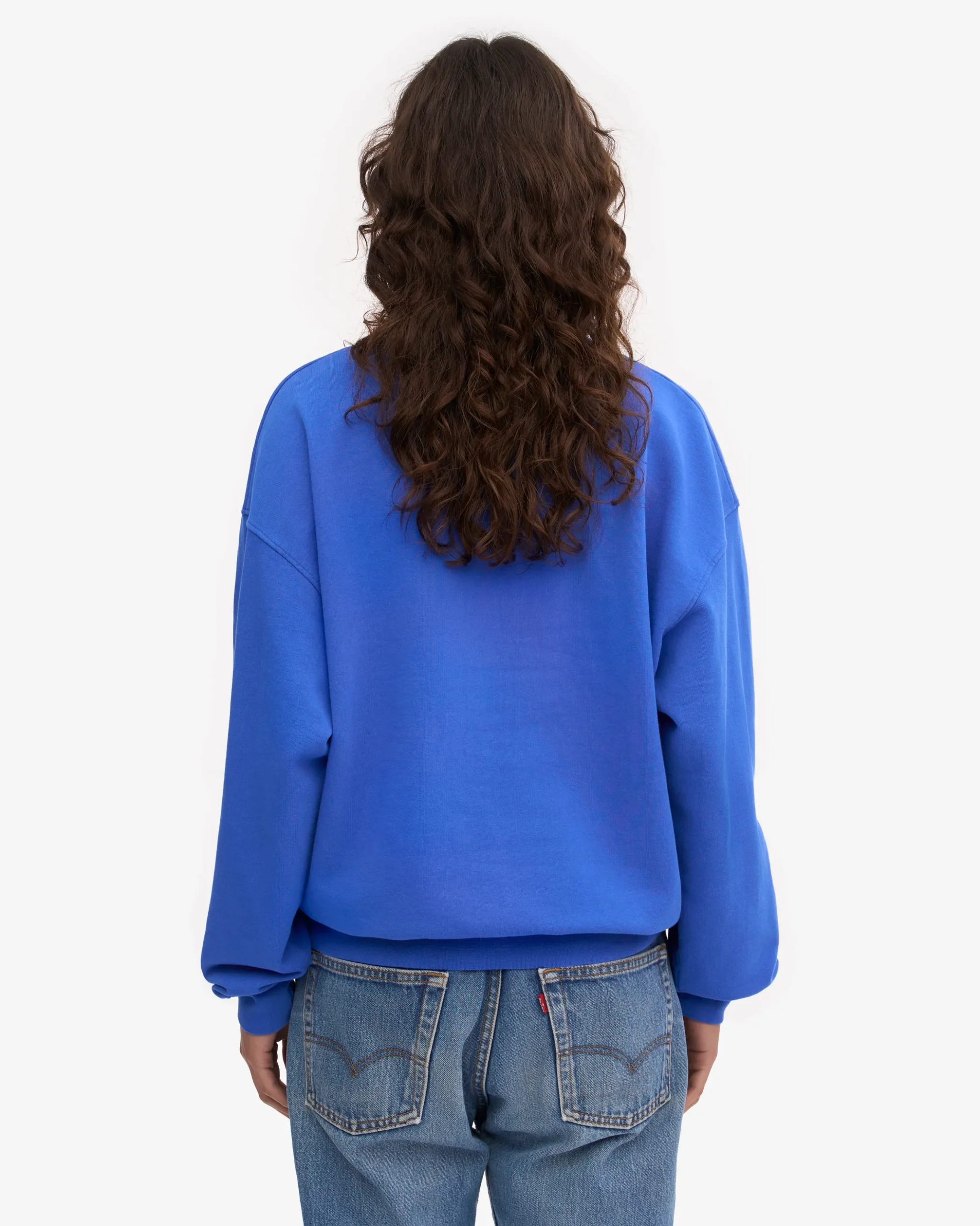 Organic Oversized Crew - Sapphire Blue