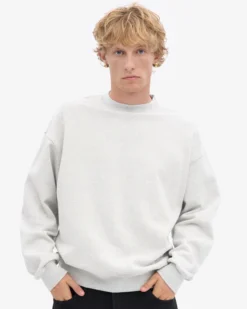 Organic Oversized Crew - Snow Melange