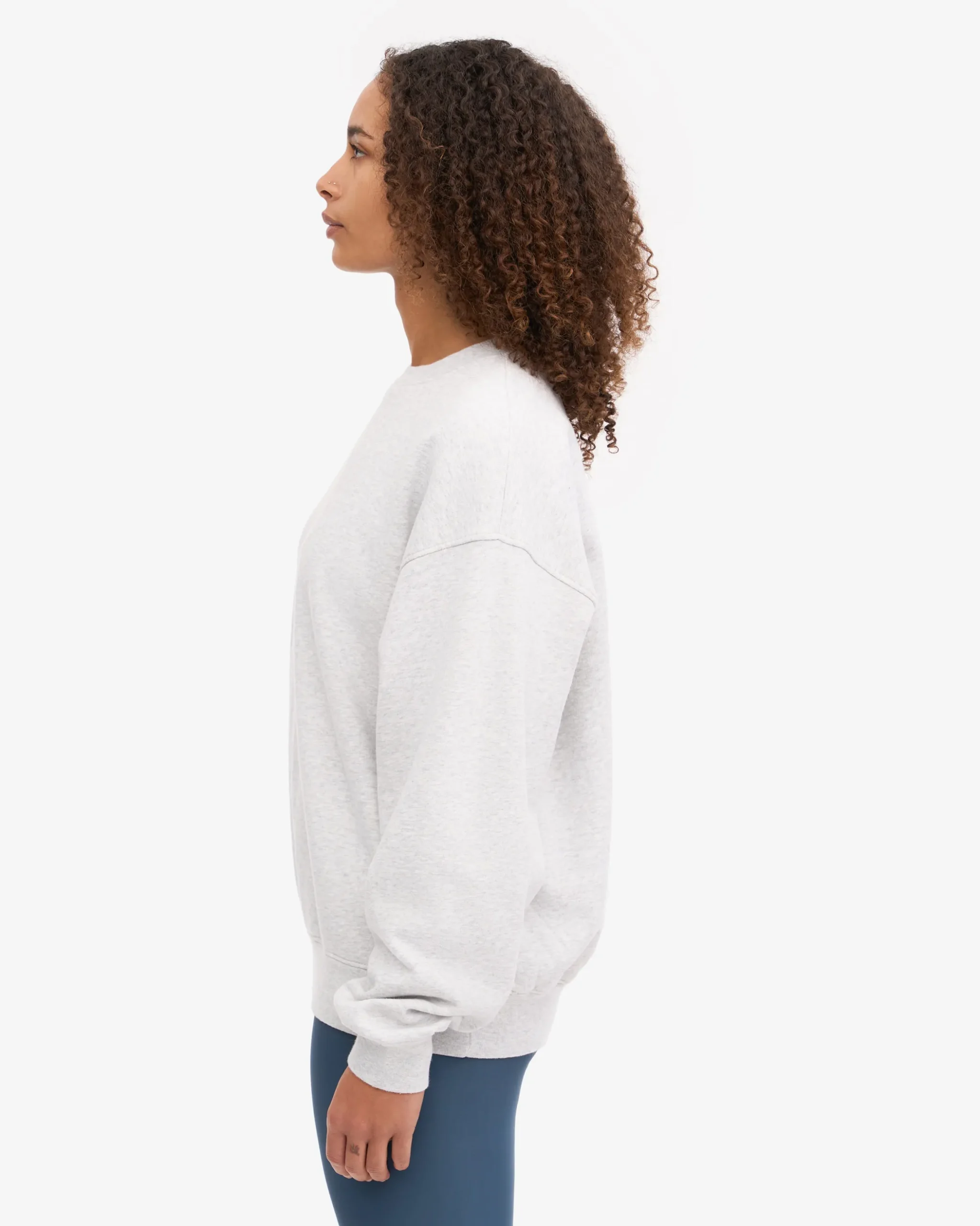 Organic Oversized Crew - Snow Melange