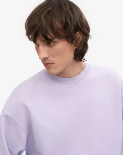 Organic Oversized Crew - Soft Lavender