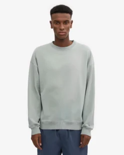 Organic Oversized Crew - Steel Blue
