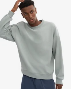 Organic Oversized Crew - Steel Blue
