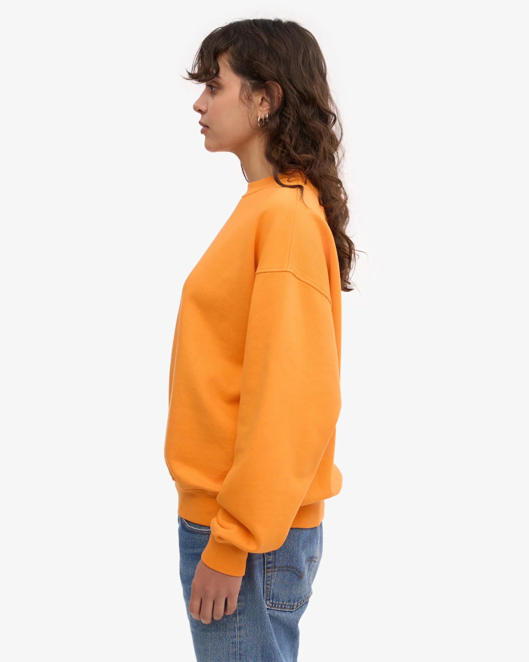 Organic Oversized Crew - Sunny Orange